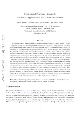 Semi-Discrete Optimal Transport: Hardness, Regularization and Numerical
  Solution