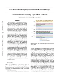 Causal-aware Safe Policy Improvement for Task-oriented dialogue