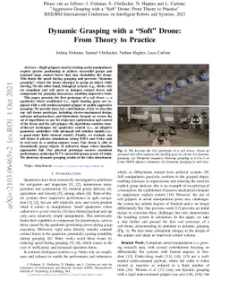 Dynamic Grasping with a "Soft" Drone: From Theory to Practice