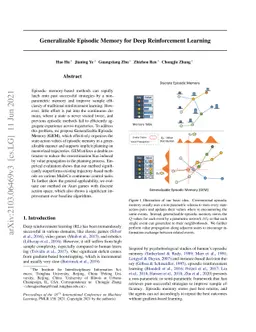 Generalizable Episodic Memory for Deep Reinforcement Learning