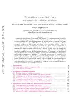 Time-uniform central limit theory and asymptotic confidence sequences
