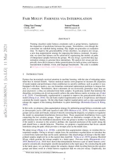 Fair Mixup: Fairness via Interpolation