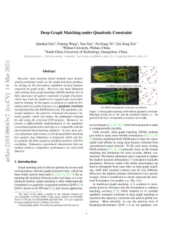 Deep Graph Matching under Quadratic Constraint