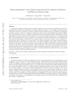Frame-independent vector-cloud neural network for nonlocal constitutive
  modeling on arbitrary grids