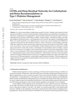 LSTMs and Deep Residual Networks for Carbohydrate and Bolus
  Recommendations in Type 1 Diabetes Management