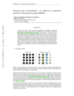 Intraclass clustering: an implicit learning ability that regularizes
  DNNs