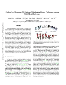 ChallenCap: Monocular 3D Capture of Challenging Human Performances using
  Multi-Modal References