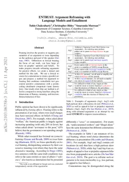 ENTRUST: Argument Reframing with Language Models and Entailment