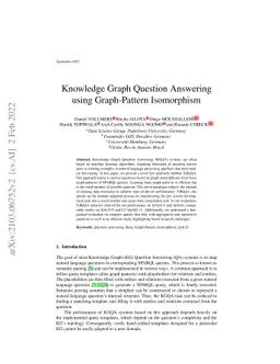 Knowledge Graph Question Answering using Graph-Pattern Isomorphism