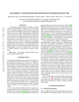 DefakeHop: A Light-Weight High-Performance Deepfake Detector