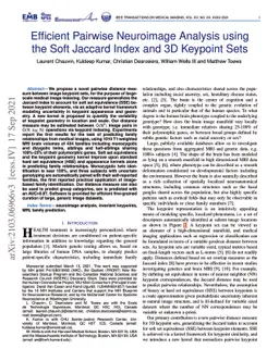 Efficient Pairwise Neuroimage Analysis using the Soft Jaccard Index and
  3D Keypoint Sets
