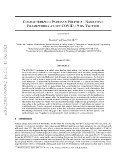 Characterizing Partisan Political Narrative Frameworks about COVID-19 on
  Twitter