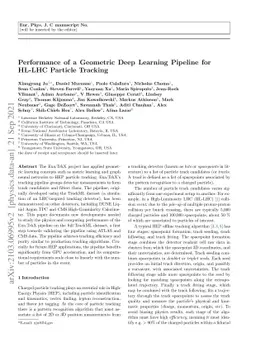 Performance of a Geometric Deep Learning Pipeline for HL-LHC Particle
  Tracking