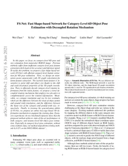 FS-Net: Fast Shape-based Network for Category-Level 6D Object Pose
  Estimation with Decoupled Rotation Mechanism
