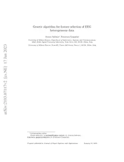 Genetic algorithm for feature selection of EEG heterogeneous data
