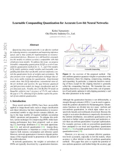 Learnable Companding Quantization for Accurate Low-bit Neural Networks