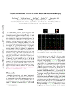 Deep Gaussian Scale Mixture Prior for Spectral Compressive Imaging