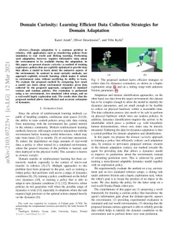Domain Curiosity: Learning Efficient Data Collection Strategies for
  Domain Adaptation