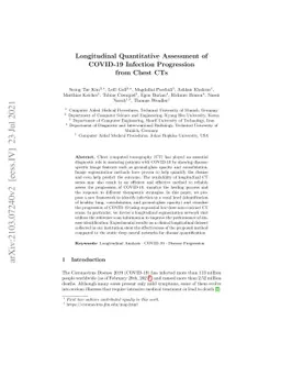 Longitudinal Quantitative Assessment of COVID-19 Infection Progression
  from Chest CTs