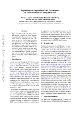 Explaining and Improving BERT Performance on Lexical Semantic Change
  Detection