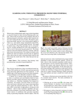 Learning Long-Term Style-Preserving Blind Video Temporal Consistency