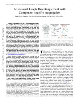 Adversarial Graph Disentanglement