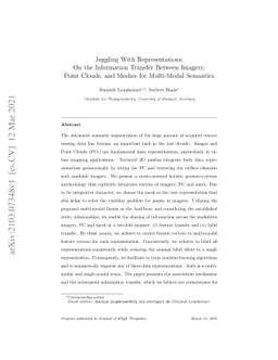 Juggling With Representations: On the Information Transfer Between
  Imagery, Point Clouds, and Meshes for Multi-Modal Semantics