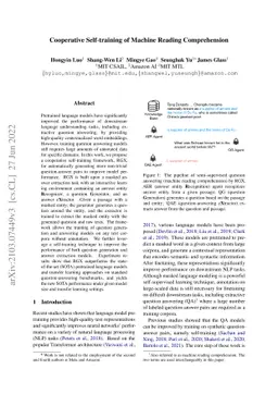 Cooperative Self-training of Machine Reading Comprehension