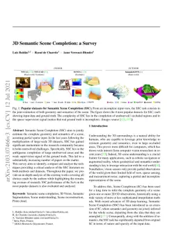 3D Semantic Scene Completion: a Survey