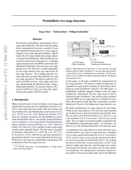 Probabilistic two-stage detection