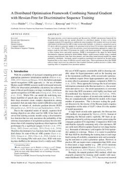 A Distributed Optimisation Framework Combining Natural Gradient with
  Hessian-Free for Discriminative Sequence Training