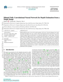 Dilated Fully Convolutional Neural Network for Depth Estimation from a
  Single Image