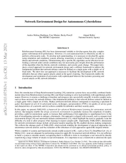 Network Environment Design for Autonomous Cyberdefense