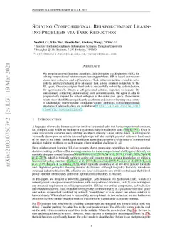 Solving Compositional Reinforcement Learning Problems via Task Reduction