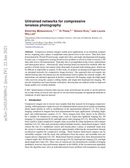 Untrained networks for compressive lensless photography