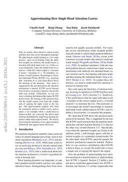 Approximating How Single Head Attention Learns