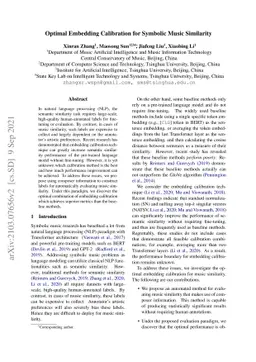 Optimal Embedding Calibration for Symbolic Music Similarity