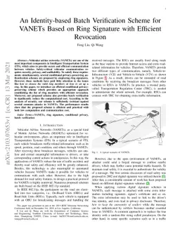 An Identity-based Batch Verification Scheme for VANETs Based on Ring
  Signature with Efficient Revocation