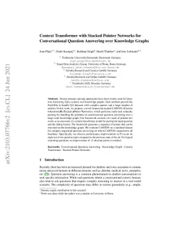 Context Transformer with Stacked Pointer Networks for Conversational
  Question Answering over Knowledge Graphs