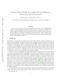 Problem-fluent models for complex decision-making in autonomous
  materials research