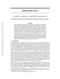 Online Double Oracle