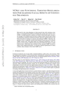 VCNet and Functional Targeted Regularization For Learning Causal Effects
  of Continuous Treatments