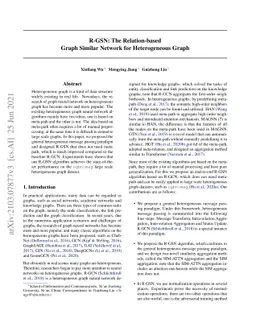 R-GSN: The Relation-based Graph Similar Network for Heterogeneous Graph
