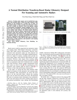 A Normal Distribution Transform-Based Radar Odometry Designed For
  Scanning and Automotive Radars
