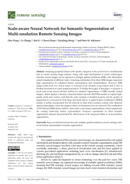 Scale-aware Neural Network for Semantic Segmentation of Multi-resolution
  Remote Sensing Images