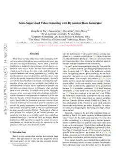 Semi-Supervised Video Deraining with Dynamical Rain Generator