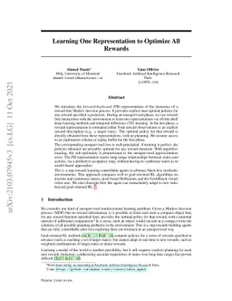 Learning One Representation to Optimize All Rewards