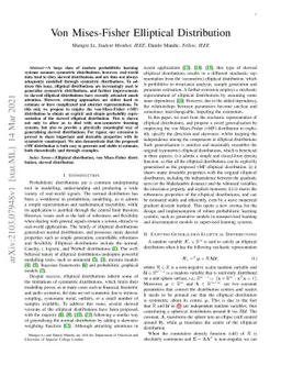 Von Mises-Fisher Elliptical Distribution