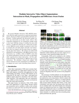 Modular Interactive Video Object Segmentation: Interaction-to-Mask,
  Propagation and Difference-Aware Fusion