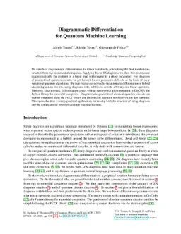 Diagrammatic Differentiation for Quantum Machine Learning